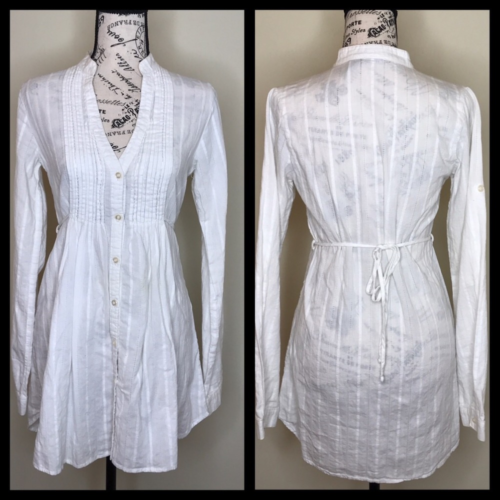 FANG Cover-Up Button-Up Dress